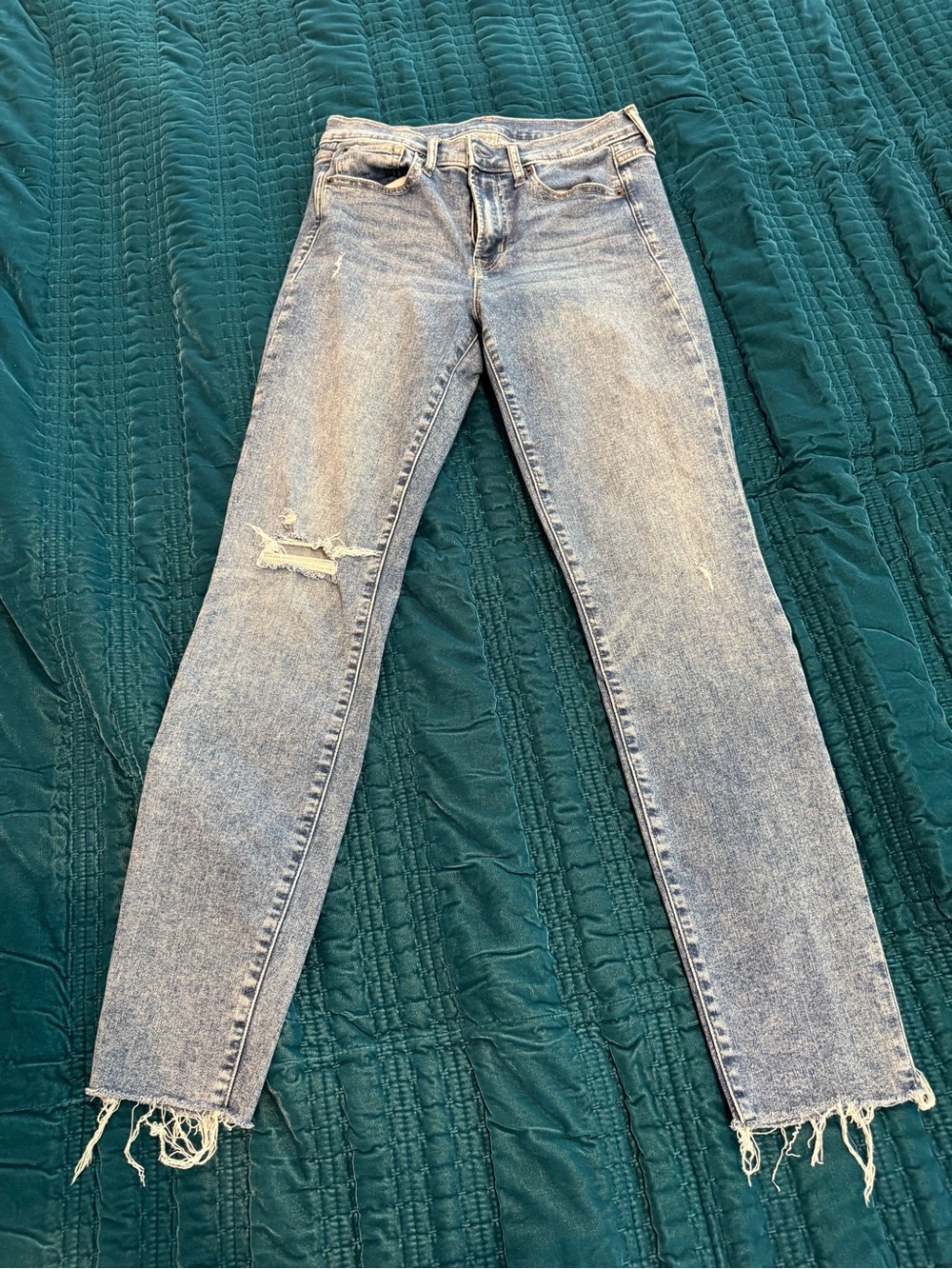 Gap Light Wash Distressed Women's Jeans - Slim Straight Ankle